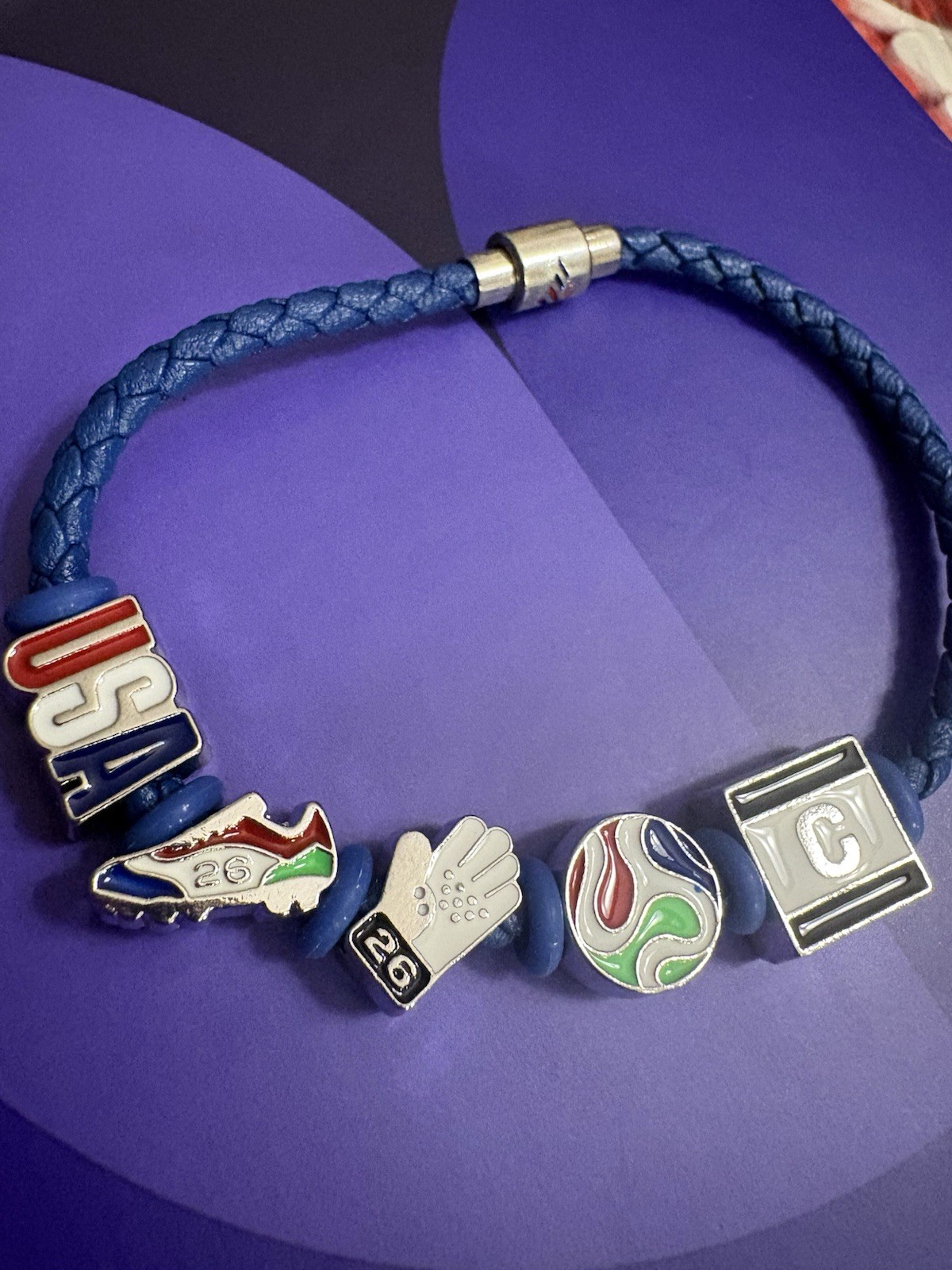 FIFA World Cup 2026 braided charm bracelet