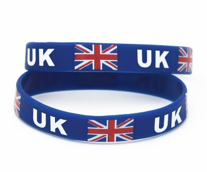 UNITED KINGDOM Wristband Bracelet Silicone Rubber National Country Flag Unisex