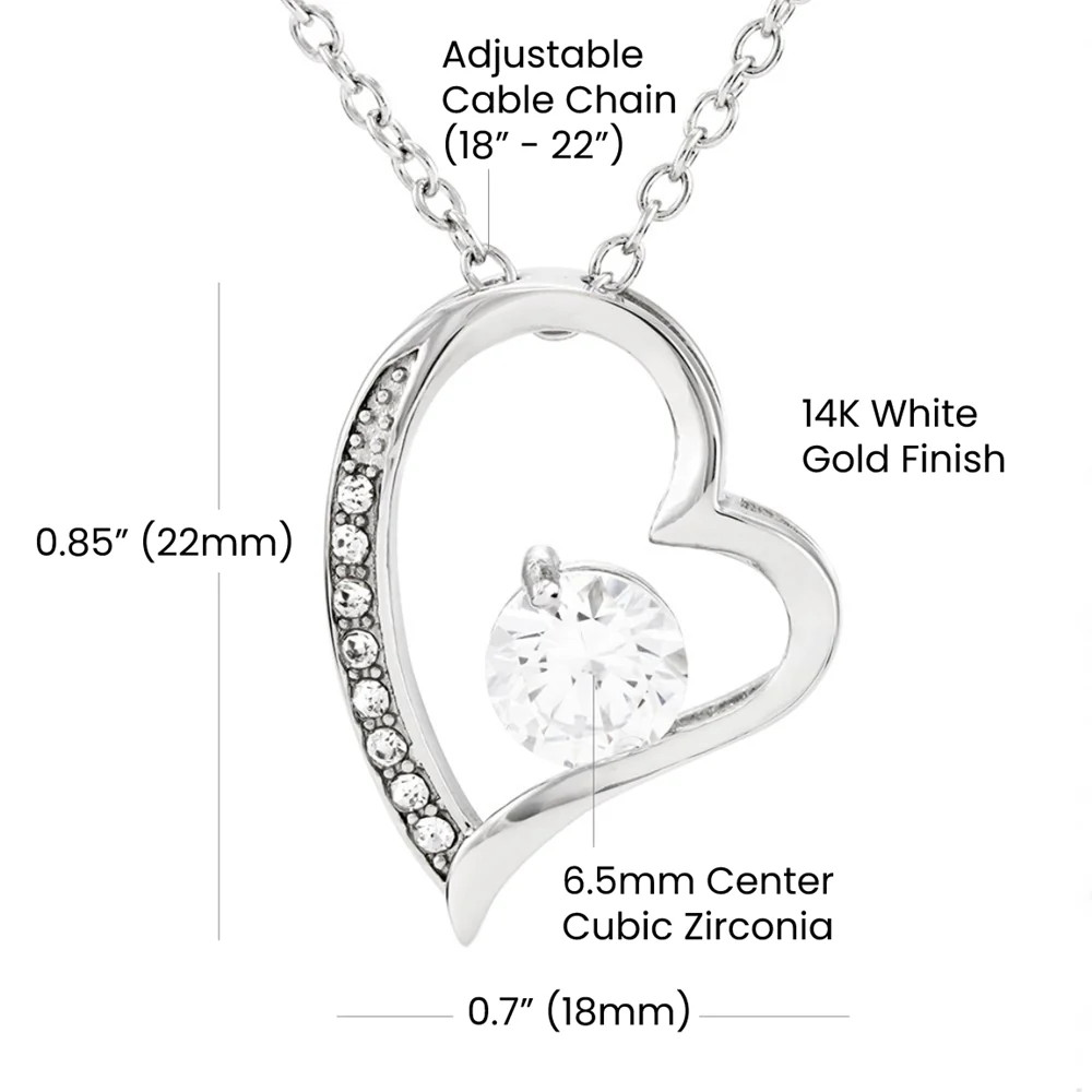 Wife 6th Anniversary Forever Love Heart Necklace