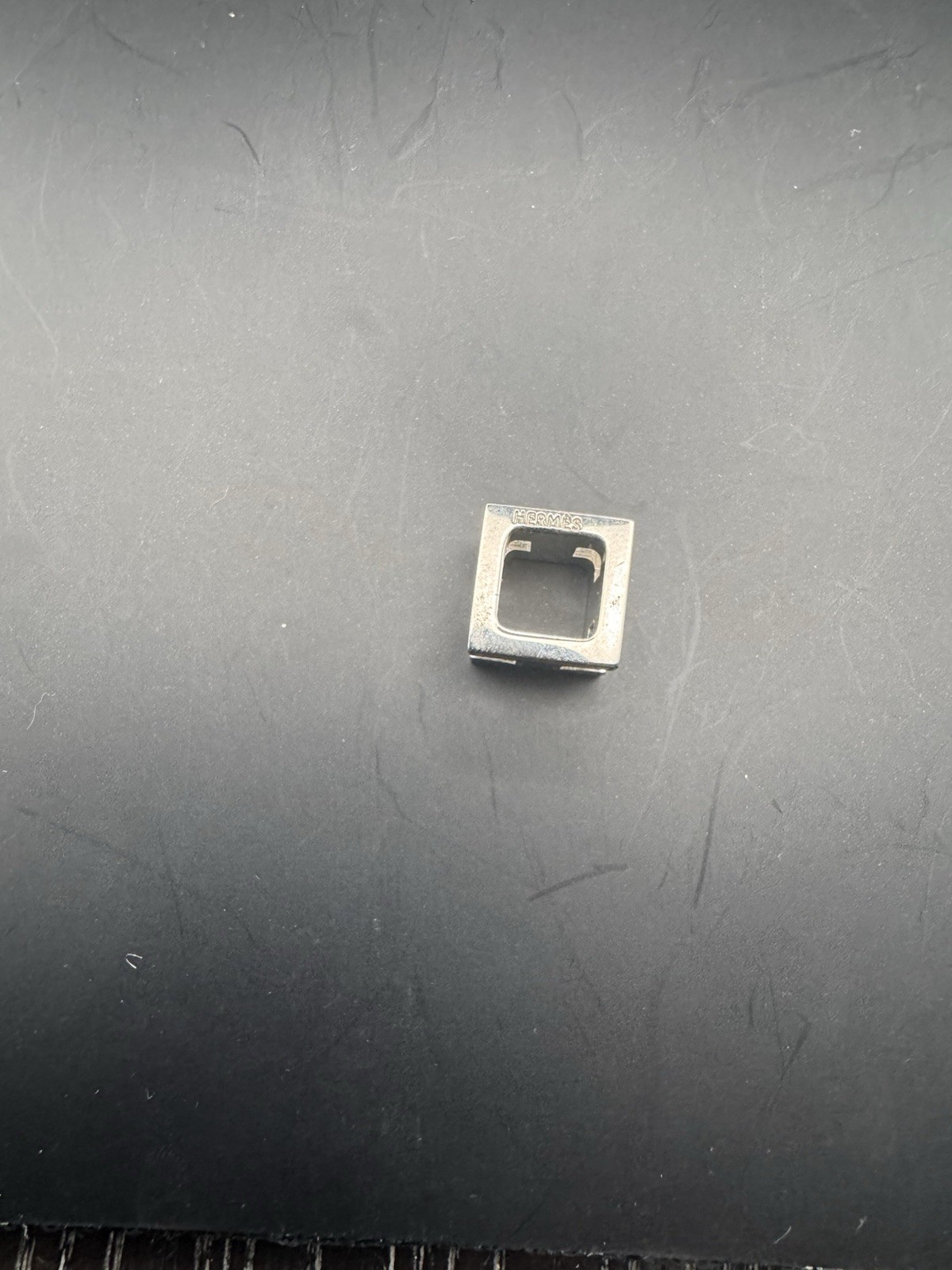 Authentic Hermes H Cube Pendant Bicolour Black And Silver Pendant Only