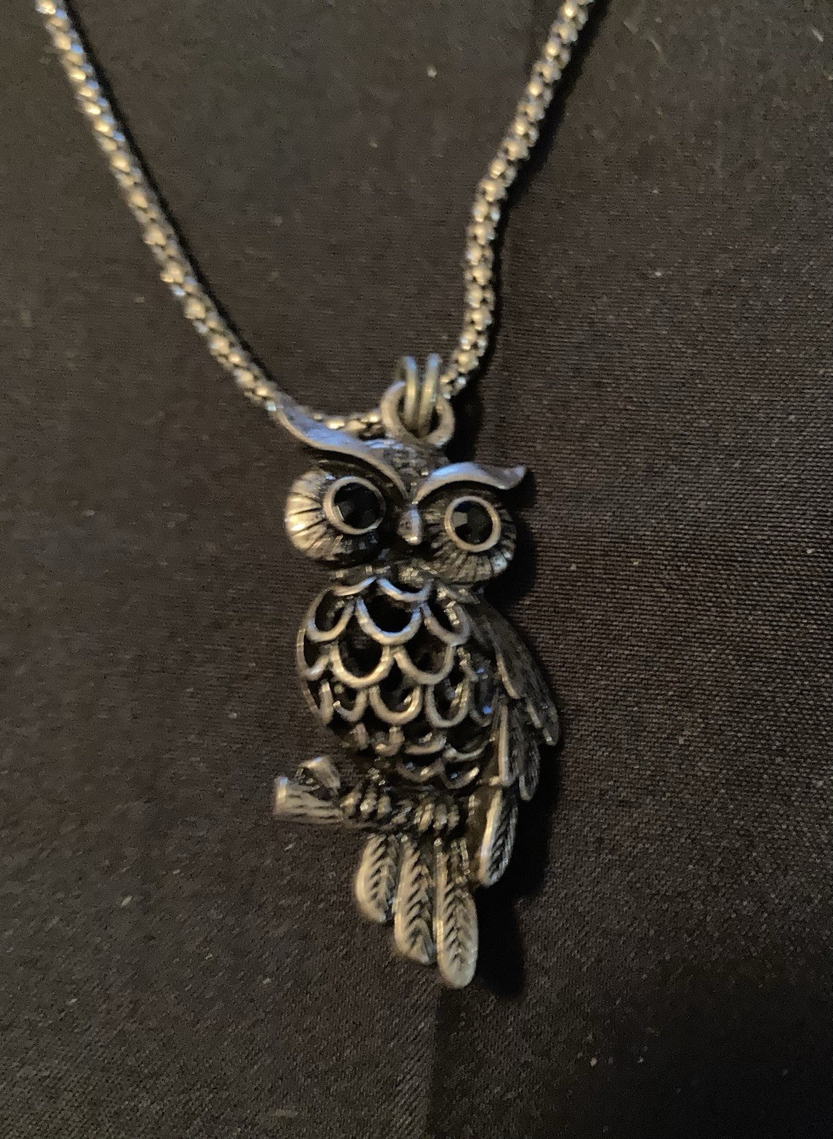Gold Tone Owl Pendant Necklace & Dangle Earrings Jewelry Set Nickel-Free