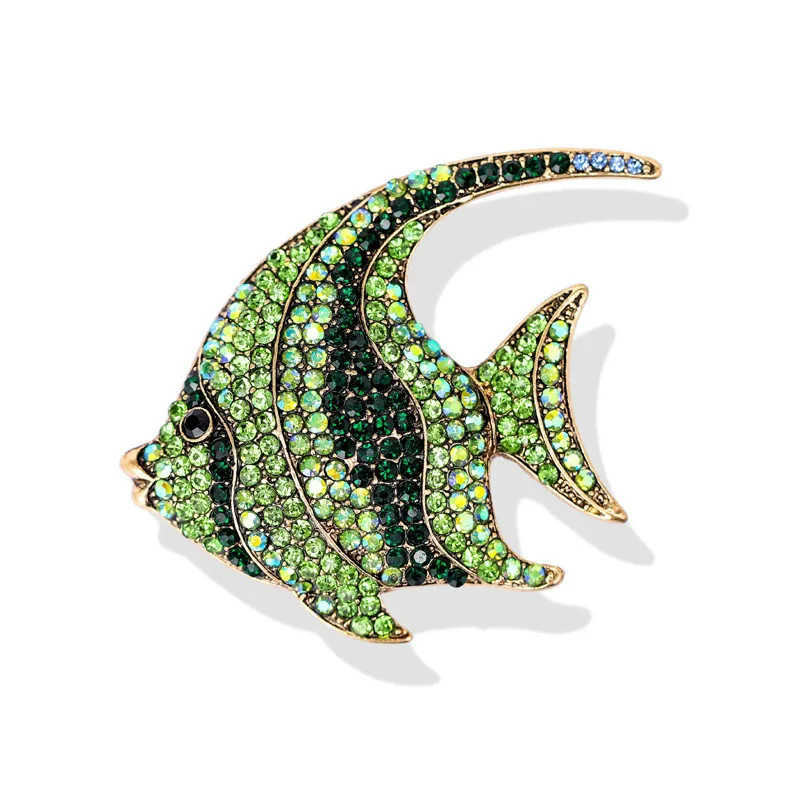 1Pc Retro Marine Organism Brooch for Men Women Vintage Animal Seafish Octopus T