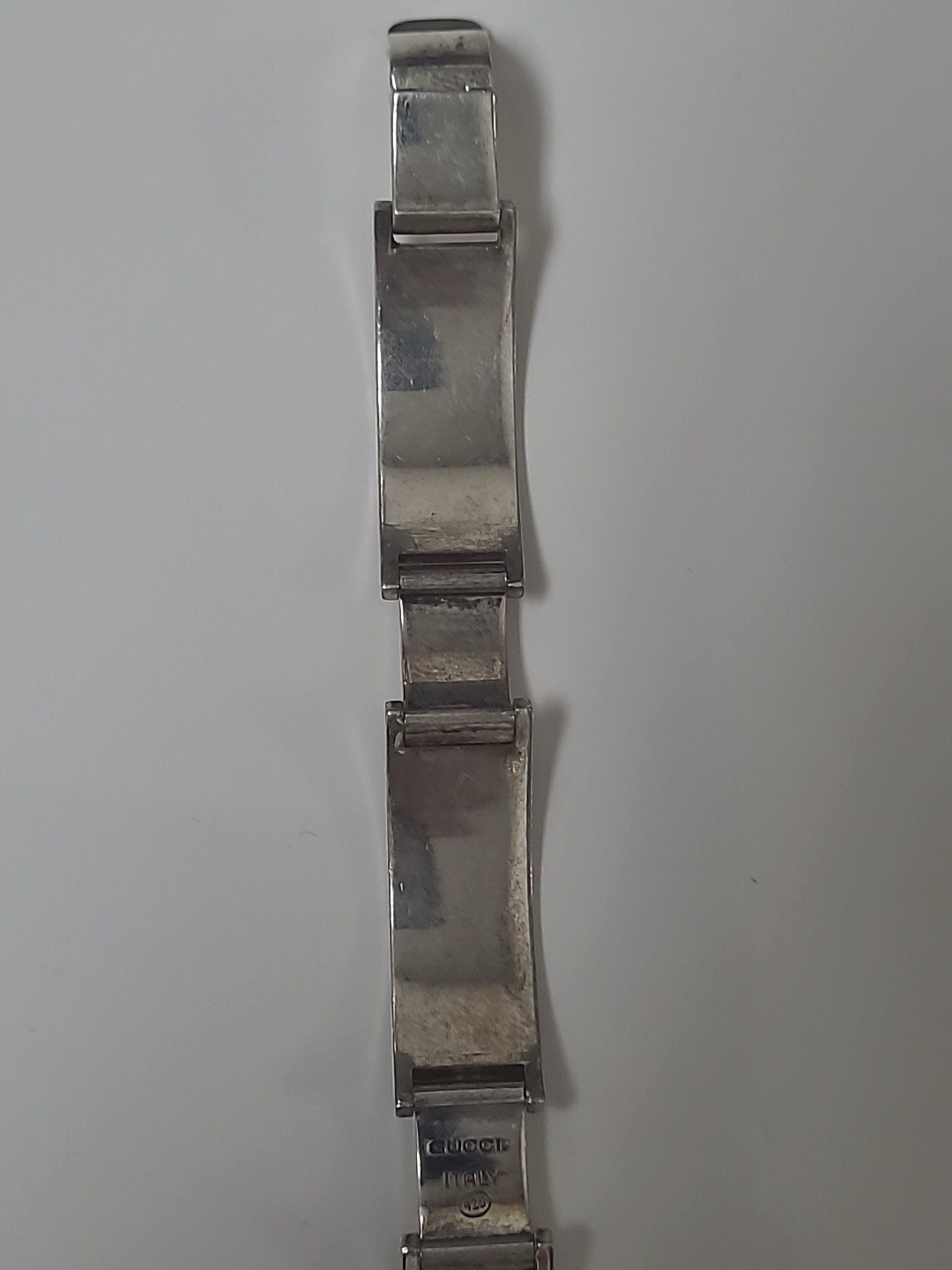 Gucci 1970 Mlano Silver Buckle Bracelet Unique ,Rare 2 Color Enamel ,used