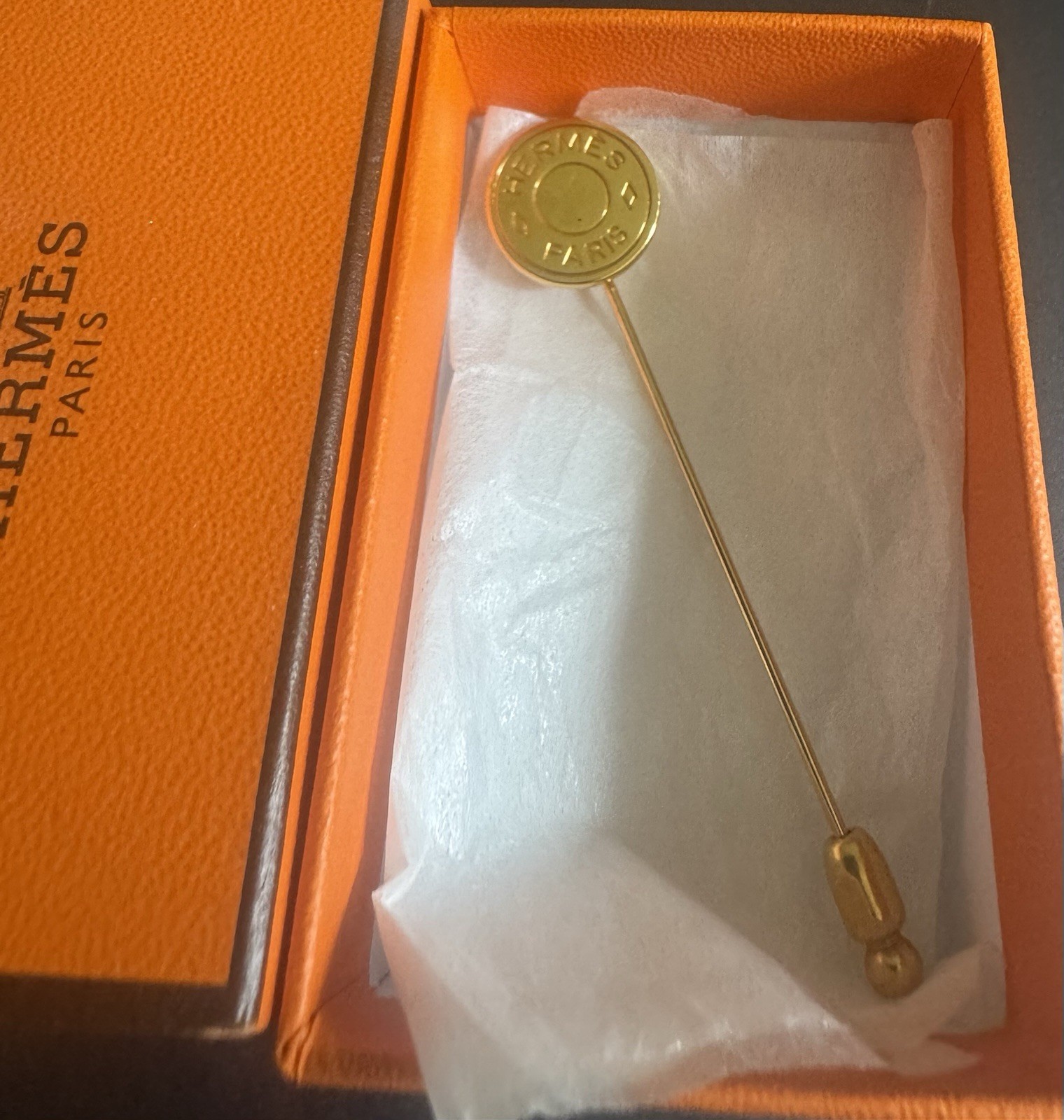 Hermes Gold Brooch