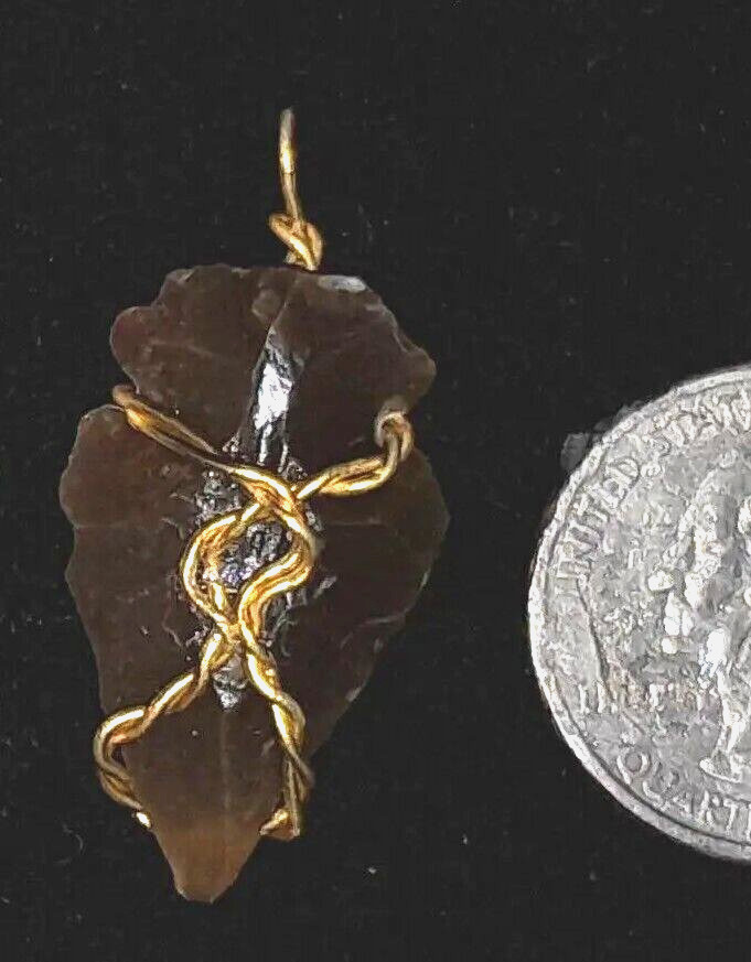 Twist Gold GP Arrowhead necklaces male female pendants jewelry new Gifts unisex