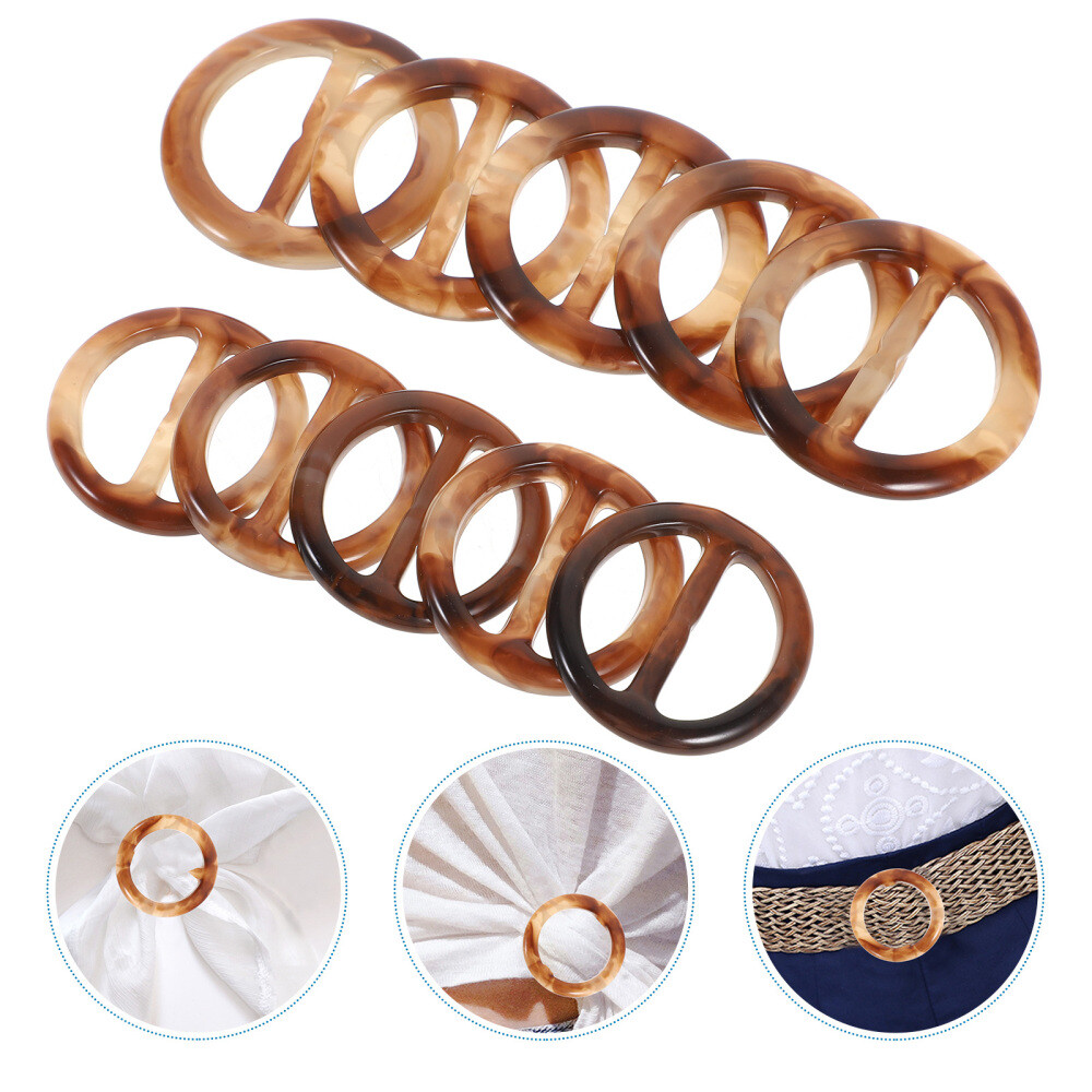 20Pcs Scarf Rings and Slides Tee Shirt Holder Clip Silk Sweater Miss Man