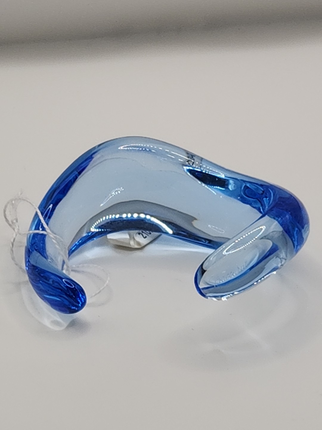 BACCARAT BLUE LEAD CRYSTAL GALET BRACELET AQUAMARIN NEW MEDIUM M SIZE AUTHENTIC