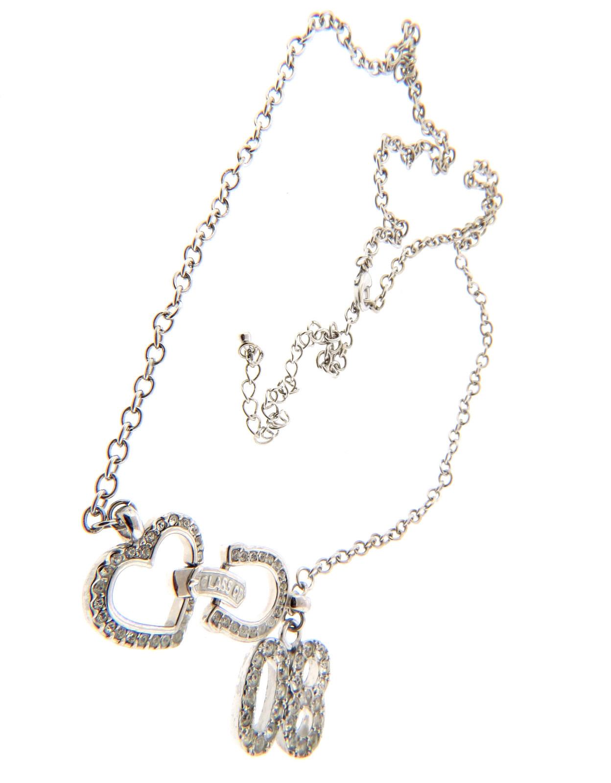 Jostens Class of 08 Heart Horseshoe Crystal Necklace