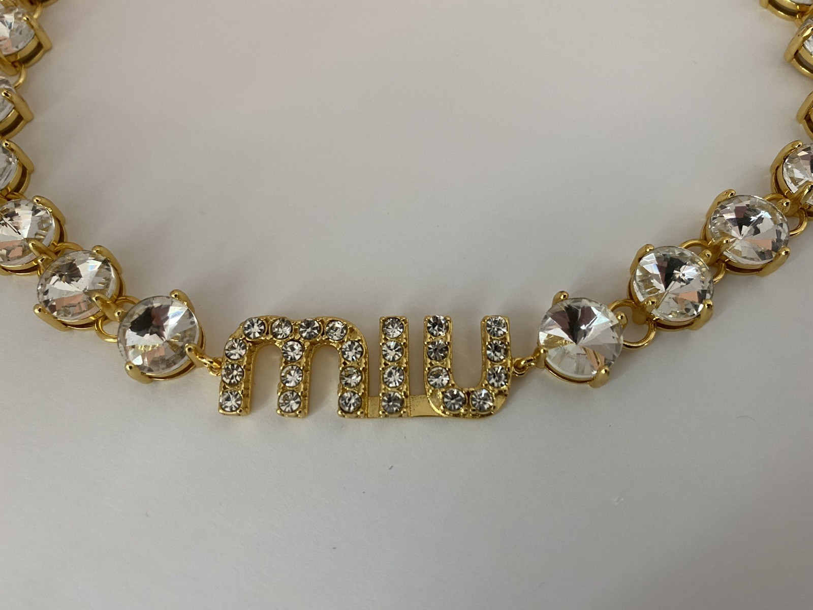 Miu Miu Authentic Rare Find Crystal Chocker Necklace