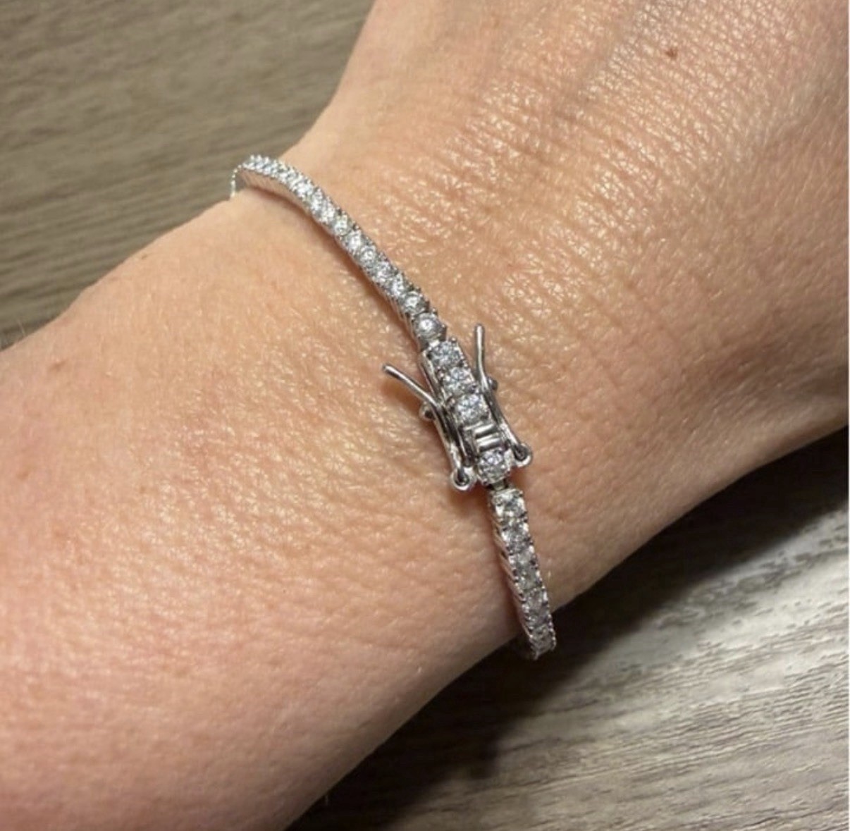2mm Moissanite 925 Sterling Silver Tennis Bracelet – 6.5”