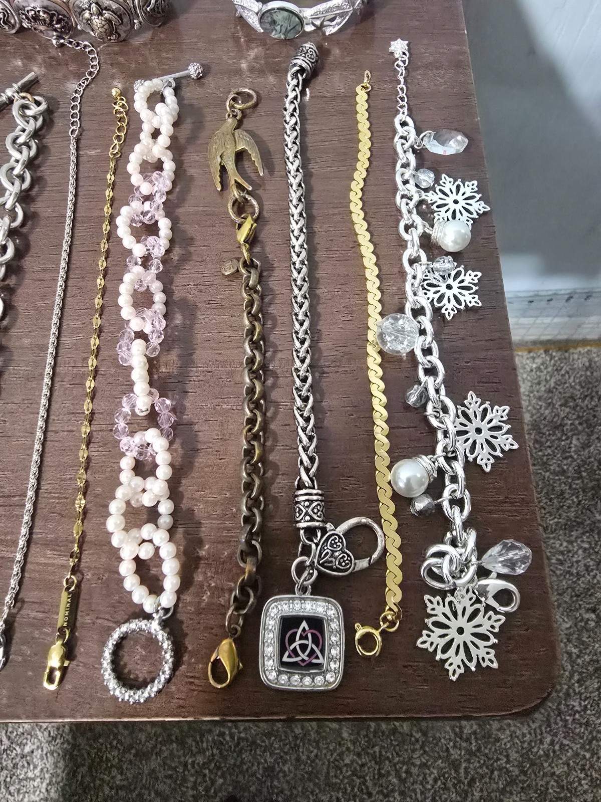 Lot Of 35 Various Styles and colors Of Fashion, Bracelets, some signed