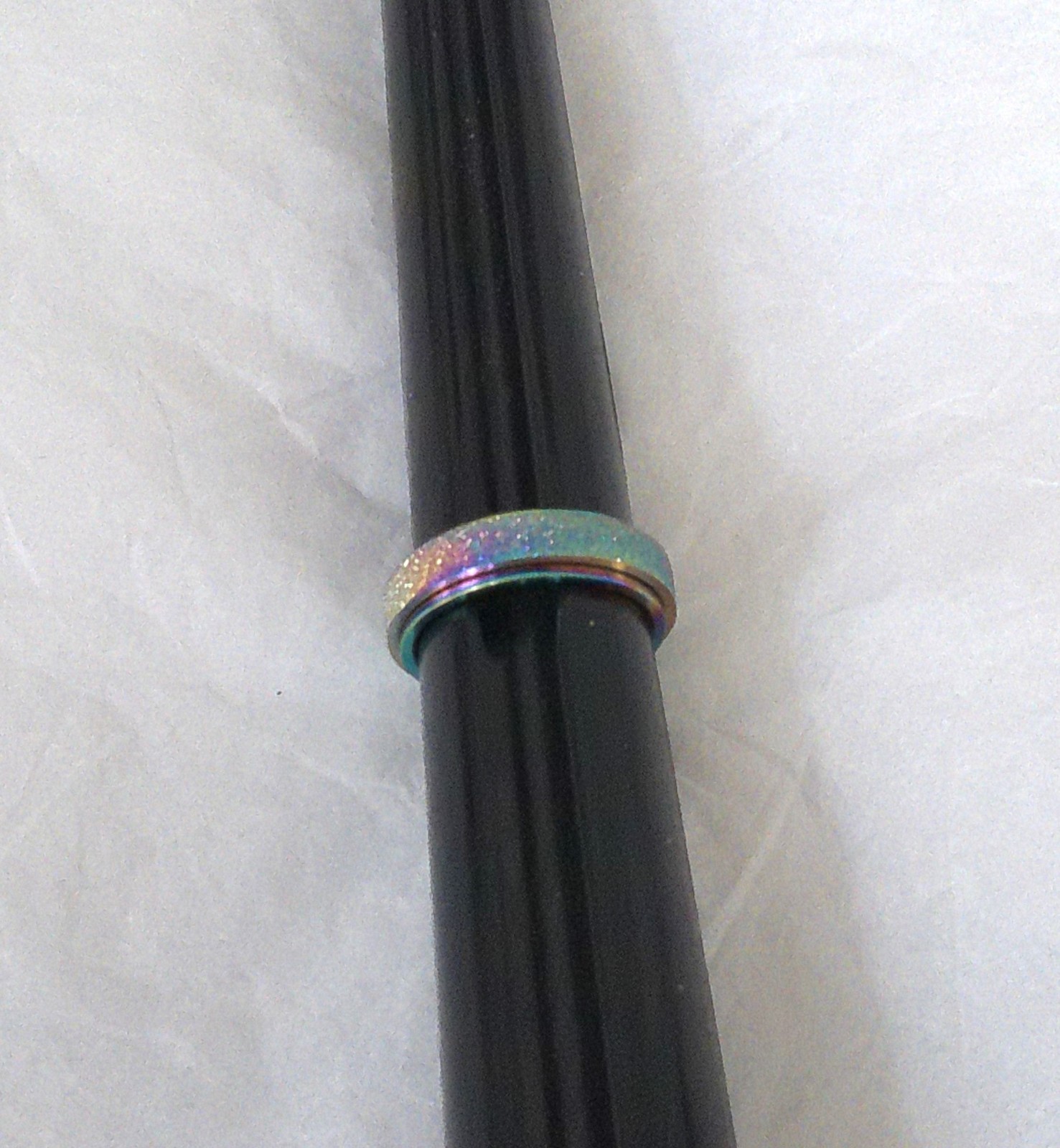 New Stainless-Steel Multi Colors Spinner Ring Size 8 Perfect for All Occasions
