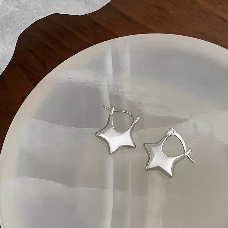 18K Gold Plated Star Huggie Earrings Celestial jewelry 079