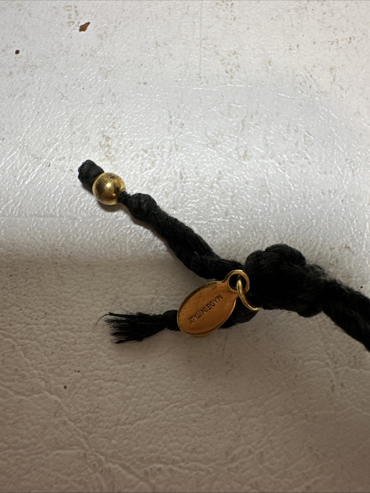 Valentino Garavani Two Braided Rockstud Bracelets Black &Gold