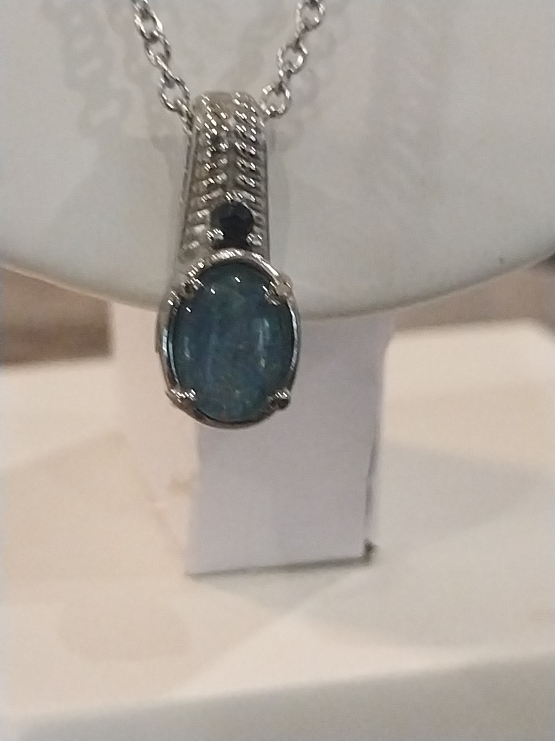 Boulder Opal Triplet Pendant Necklace (20 Inches) in Stainless Steel 1.00 ctw