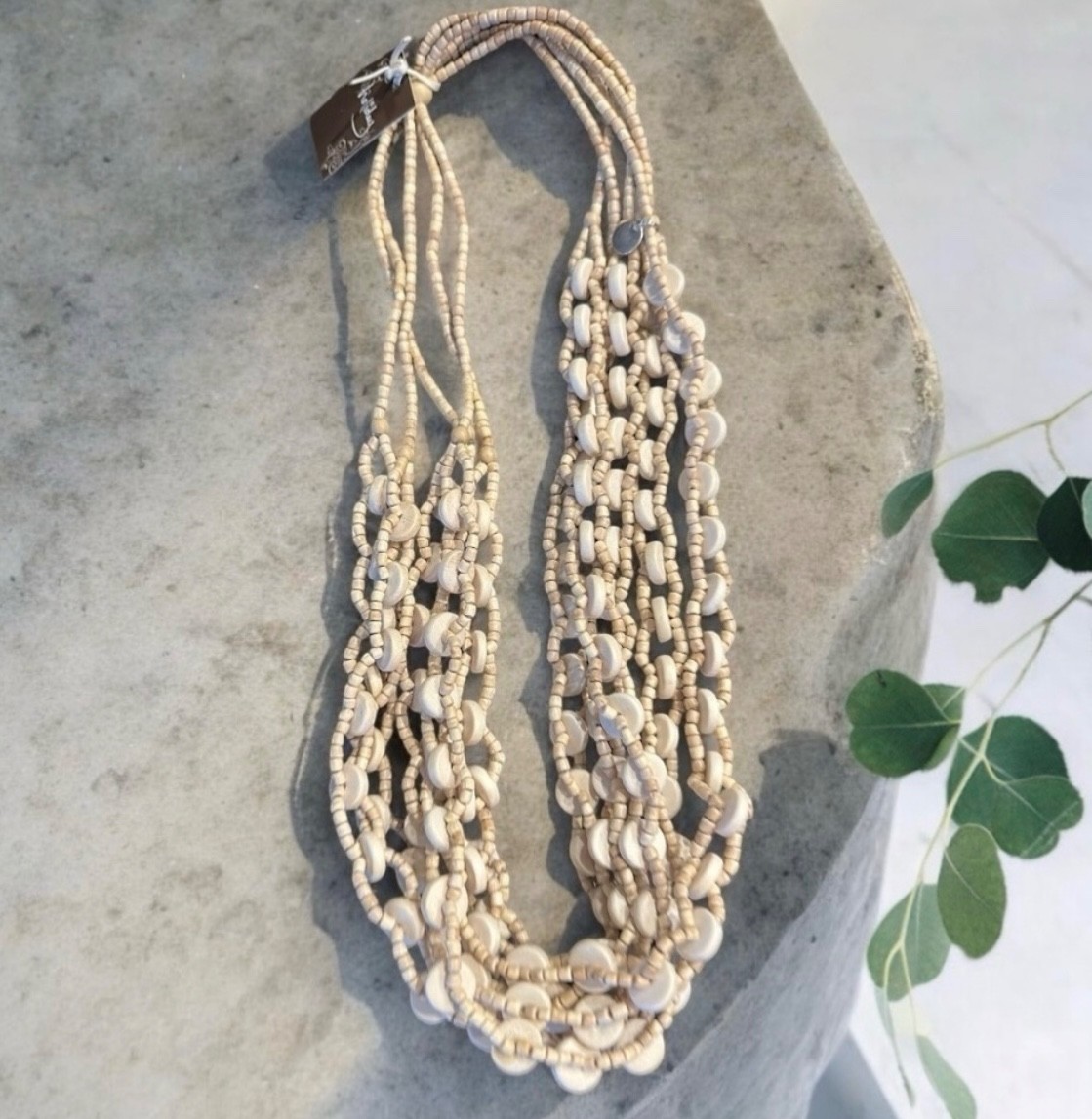 Holiday Design New Beaded Necklace Natural Style Five Strand Beautiful