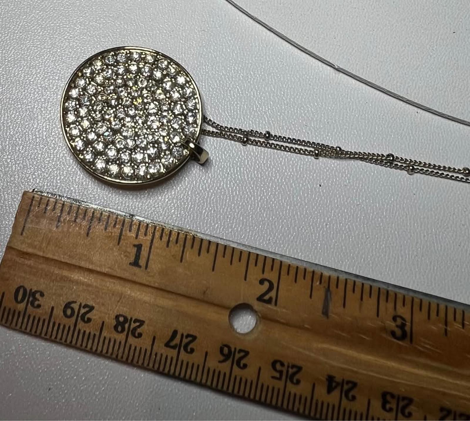 16 in Shiny Silver Tone Necklace in Perfect Condition