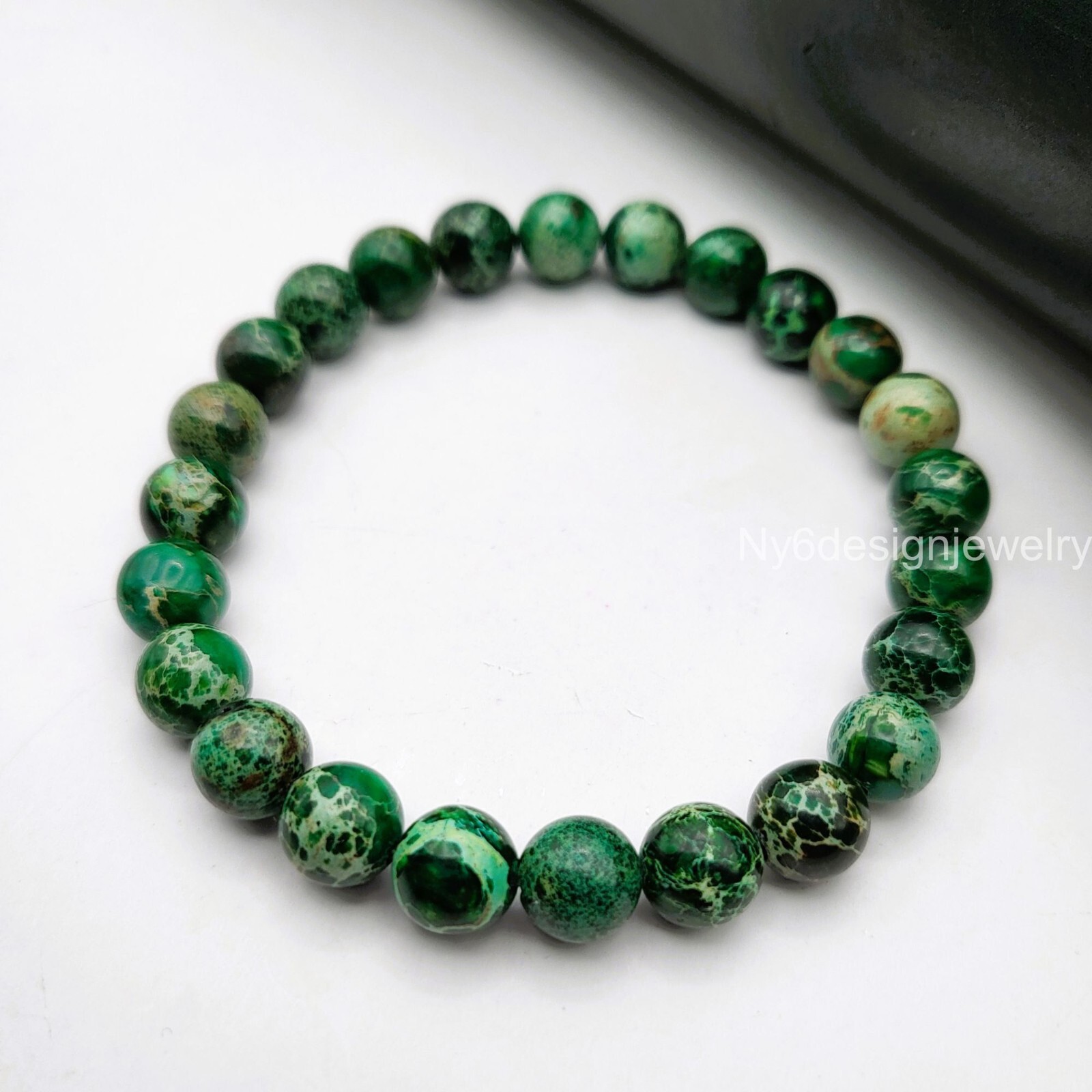 Green Sea Sediment Imperial Jasper Crystal Healing Bead 4mm 6mm 8mm 10mm 12mm