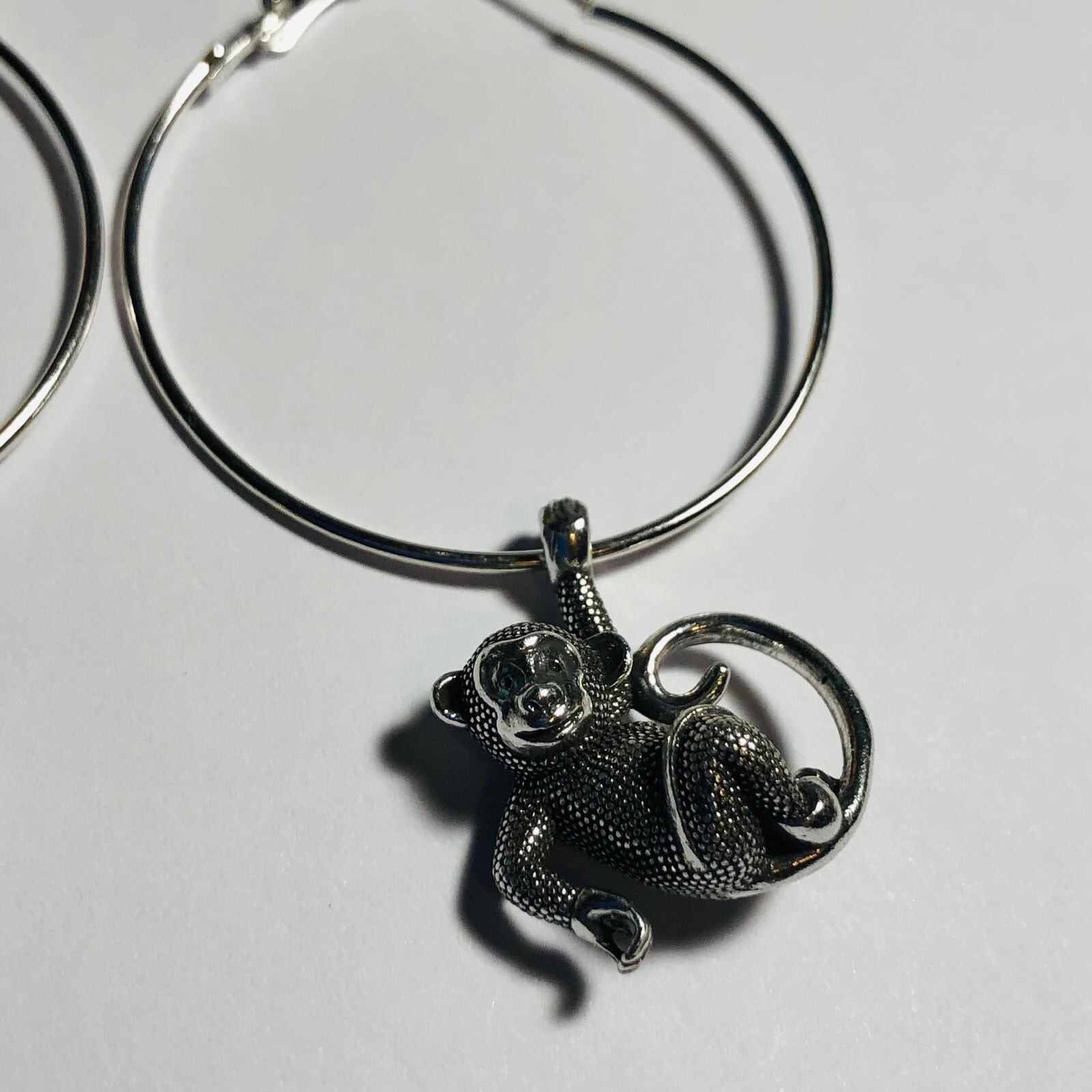 Brighton large custom monkeying around earrings on non branded hoops