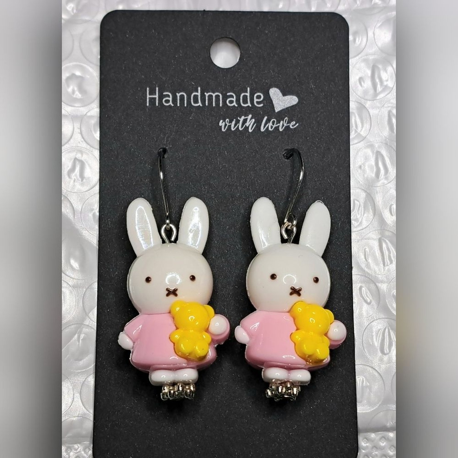 Miffy & Bear Earrings with Stainless Steel Ear Wires