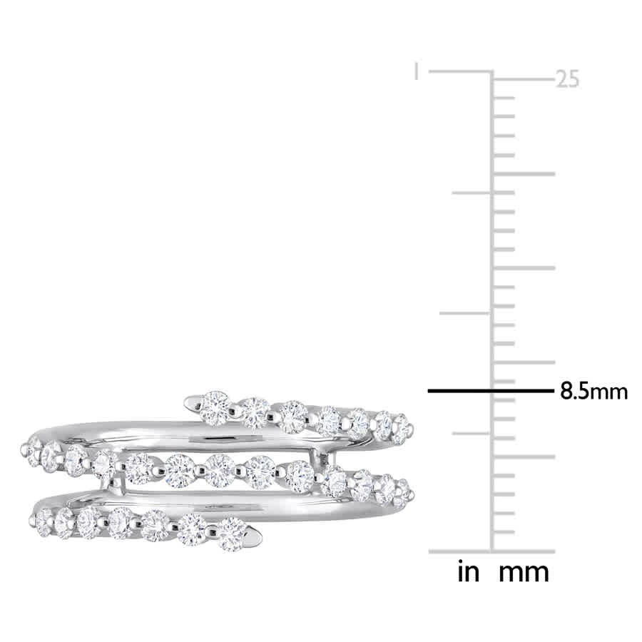 AMOUR 1/2 CT TW Diamond Swirl Ring in Platinum