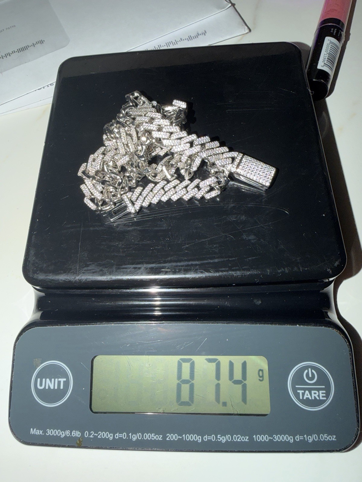Moissanite Cuban 10mm Iced out (22”)