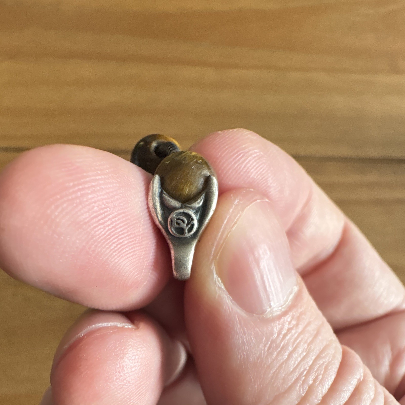 David Yurman Tiger’s Eye Beaded Bracelet 8.5in Sterling Silver 925 Hook