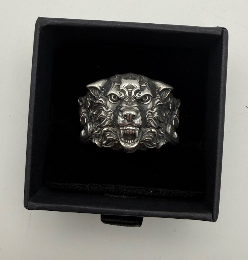 Volstead X Apothecary 87 Sterling Silver Wolf Ring 925 Alpha Male – Z 21.8mm