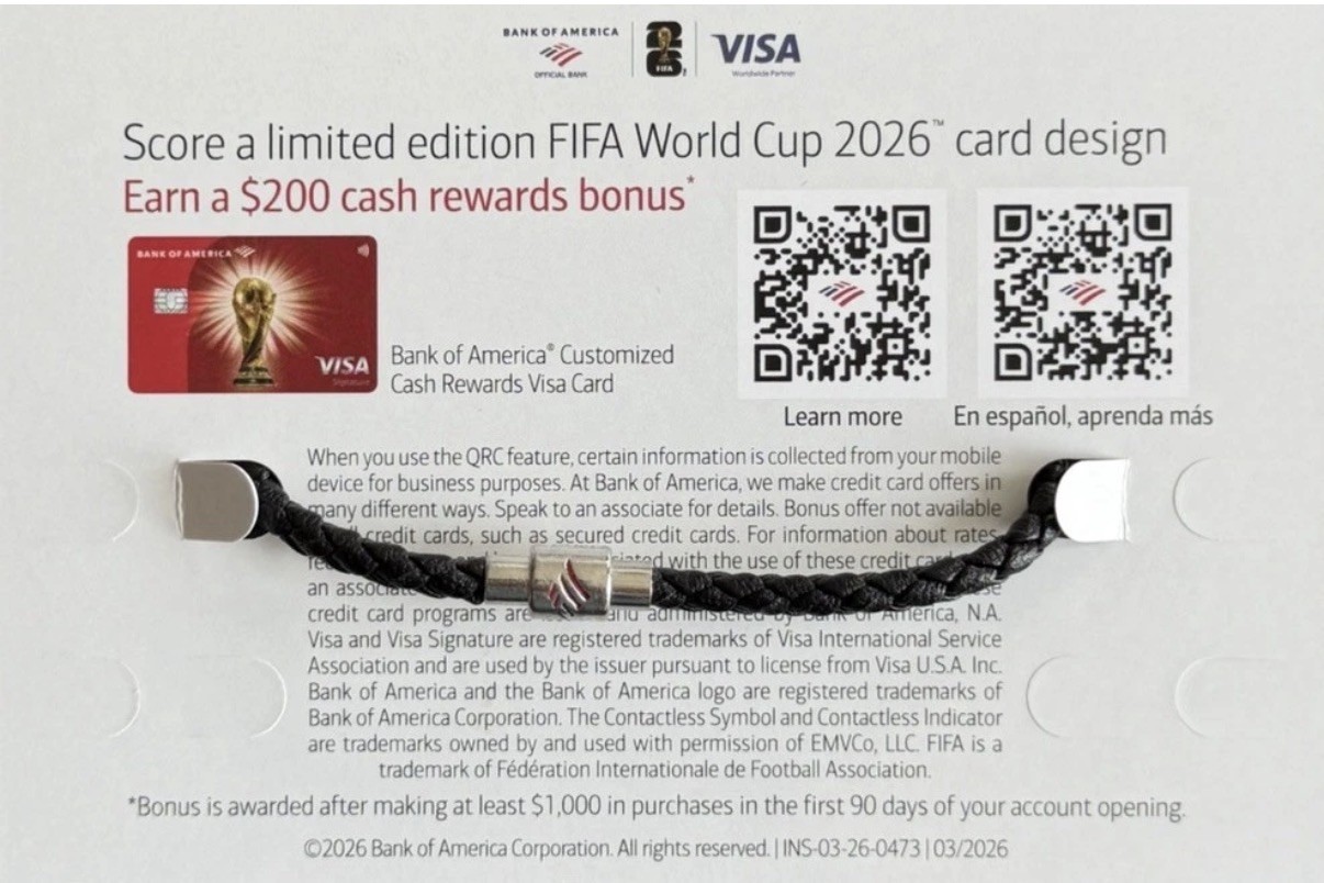 Bank of America FIFA World Cup 26 Braided Charm Bracelet