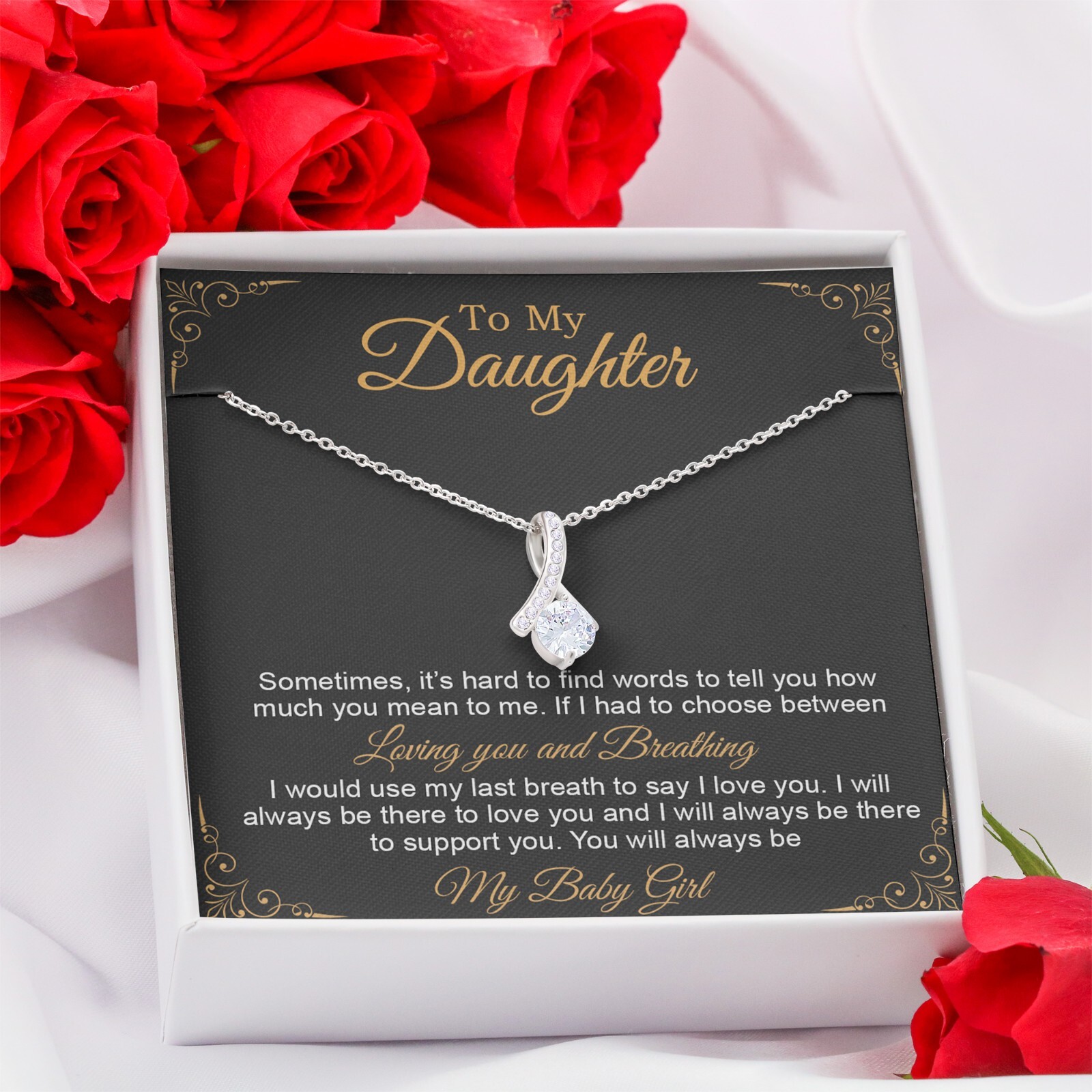 To My Daughter Necklace, Gift to My Daughter, Graduation Gift for Daughter