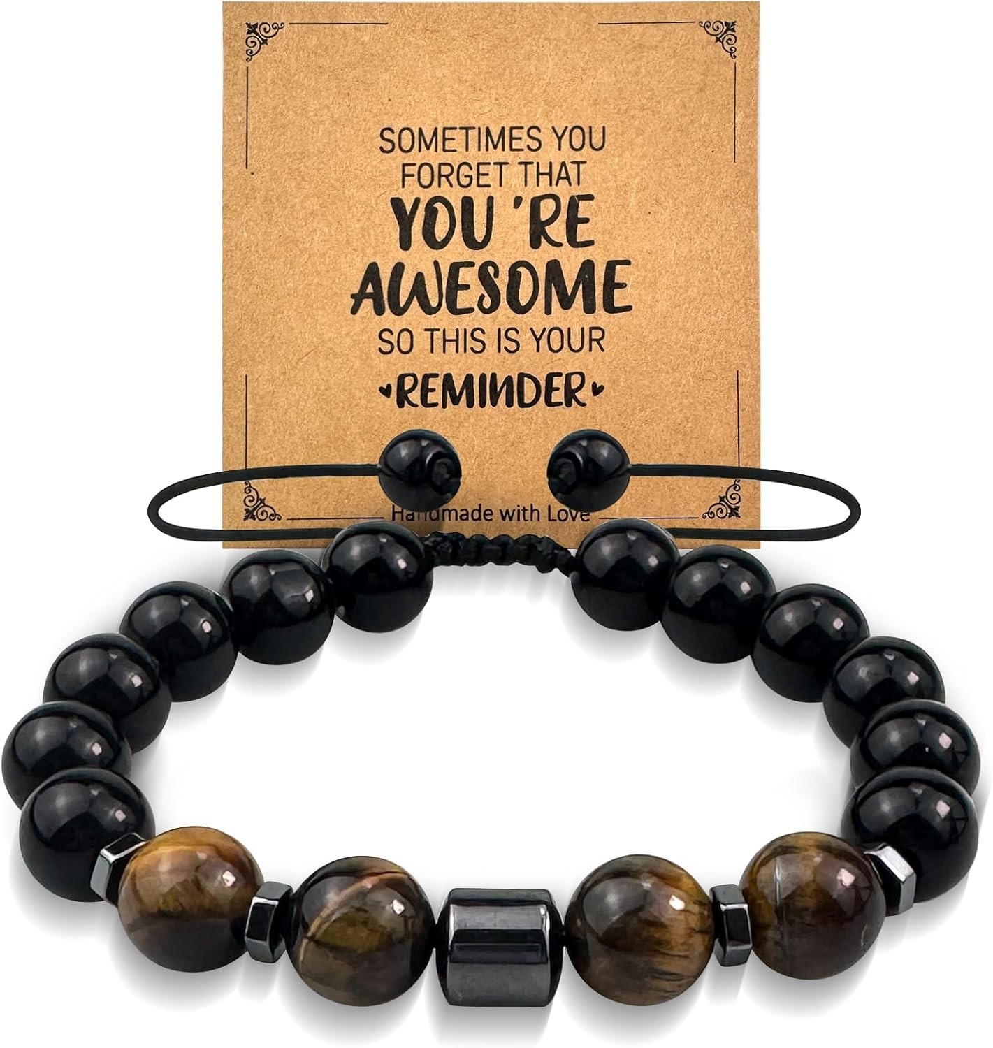 Elegant 10MM Triple Protection Men’s Bracelet – Perfect Gift for Any Occasion