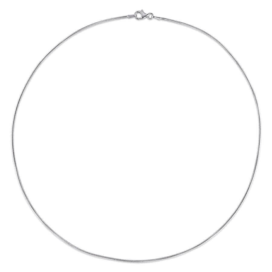 AMOUR 1.2mm Snake Chain Necklace In Sterling Silver, 18 In