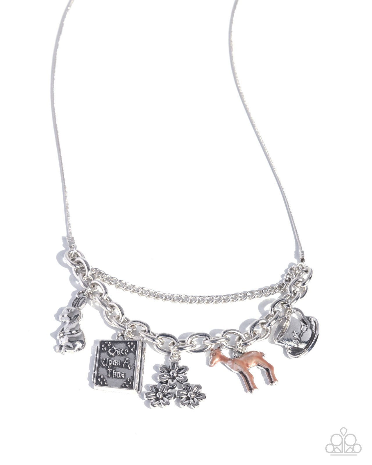 Paparazzi Storybook Setting -Brown – FairyTale Inspired Charms – Necklace & Earr