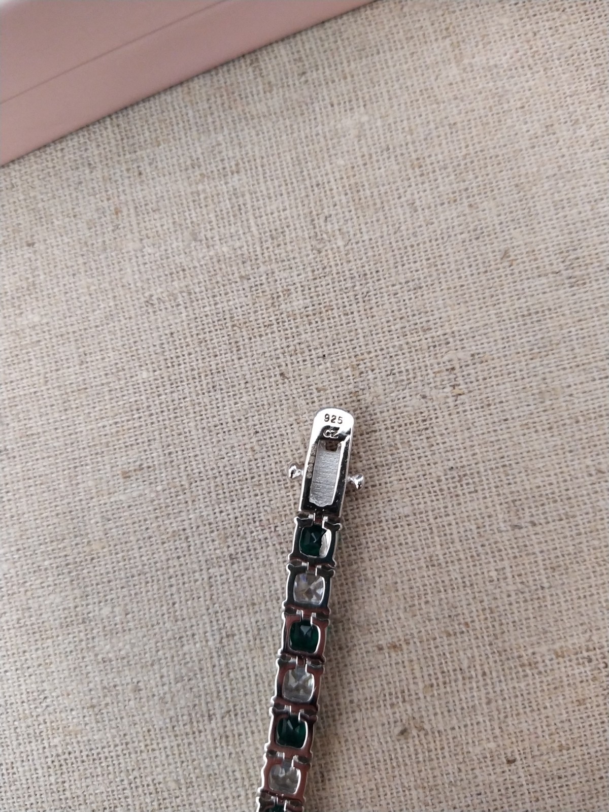 Diamonique Asscher Cut White Emerald Tennis Bracelet Sterling Silver 925 8″ New