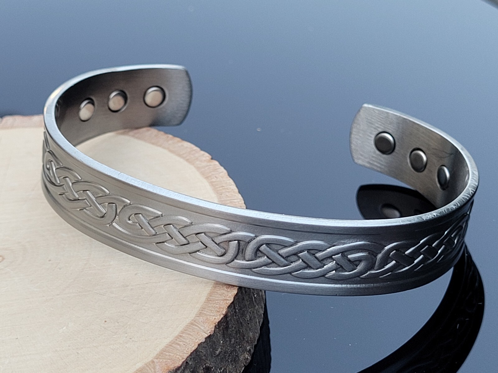 3 Pack Solid Copper Magnetic Bracelets Arthritis Pain Therapy Cuff Set