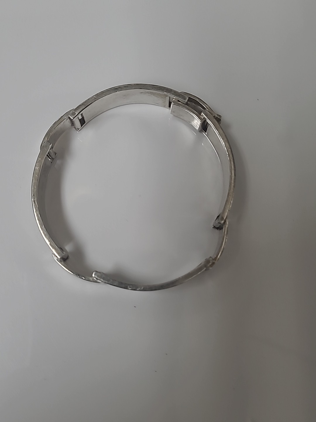 Gucci 1970 Mlano Silver Buckle Bracelet Unique ,Rare 2 Color Enamel ,used