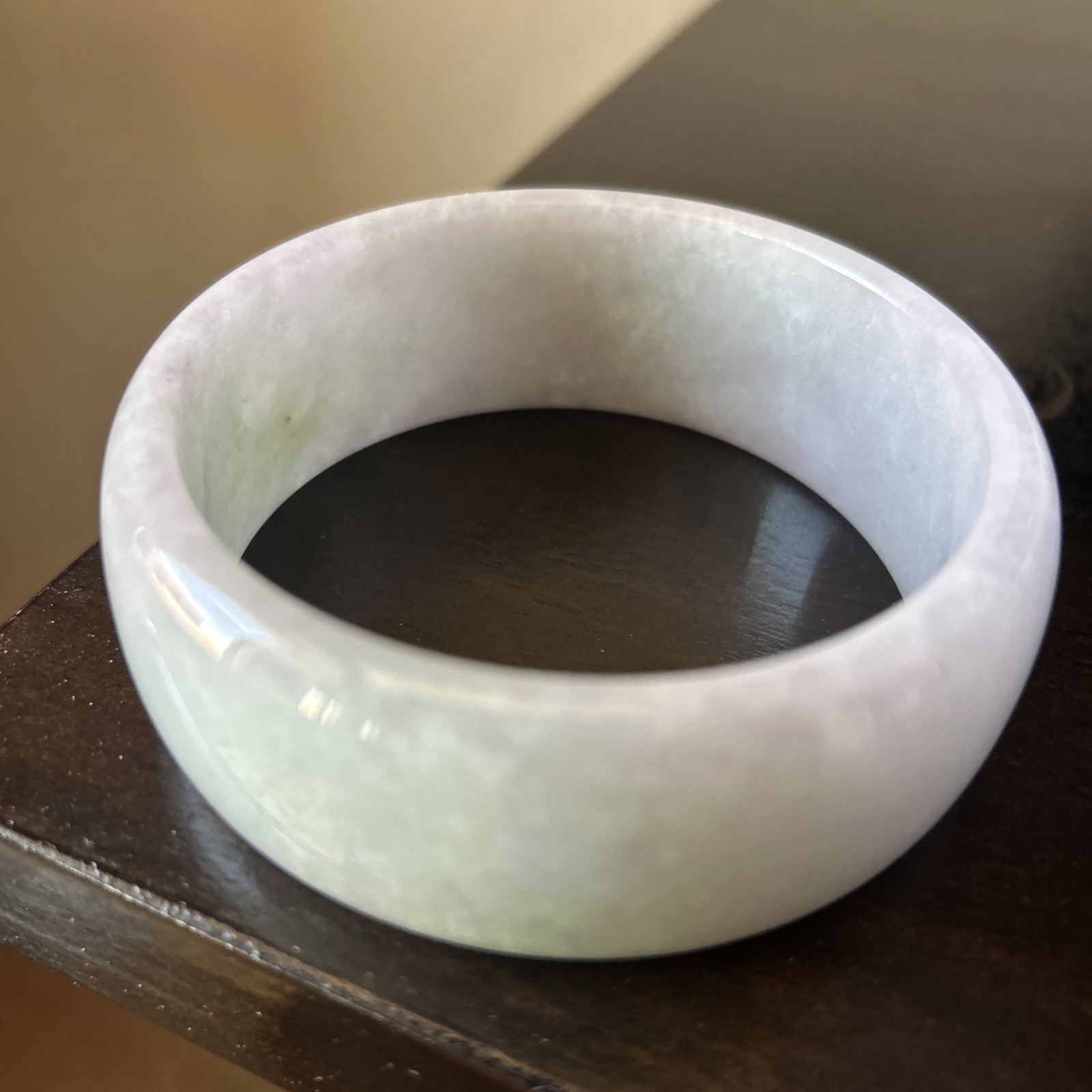 67MM Natural Icy Lavender Jadeite Jade Bracelet Burma Jadeite Jade Bangle