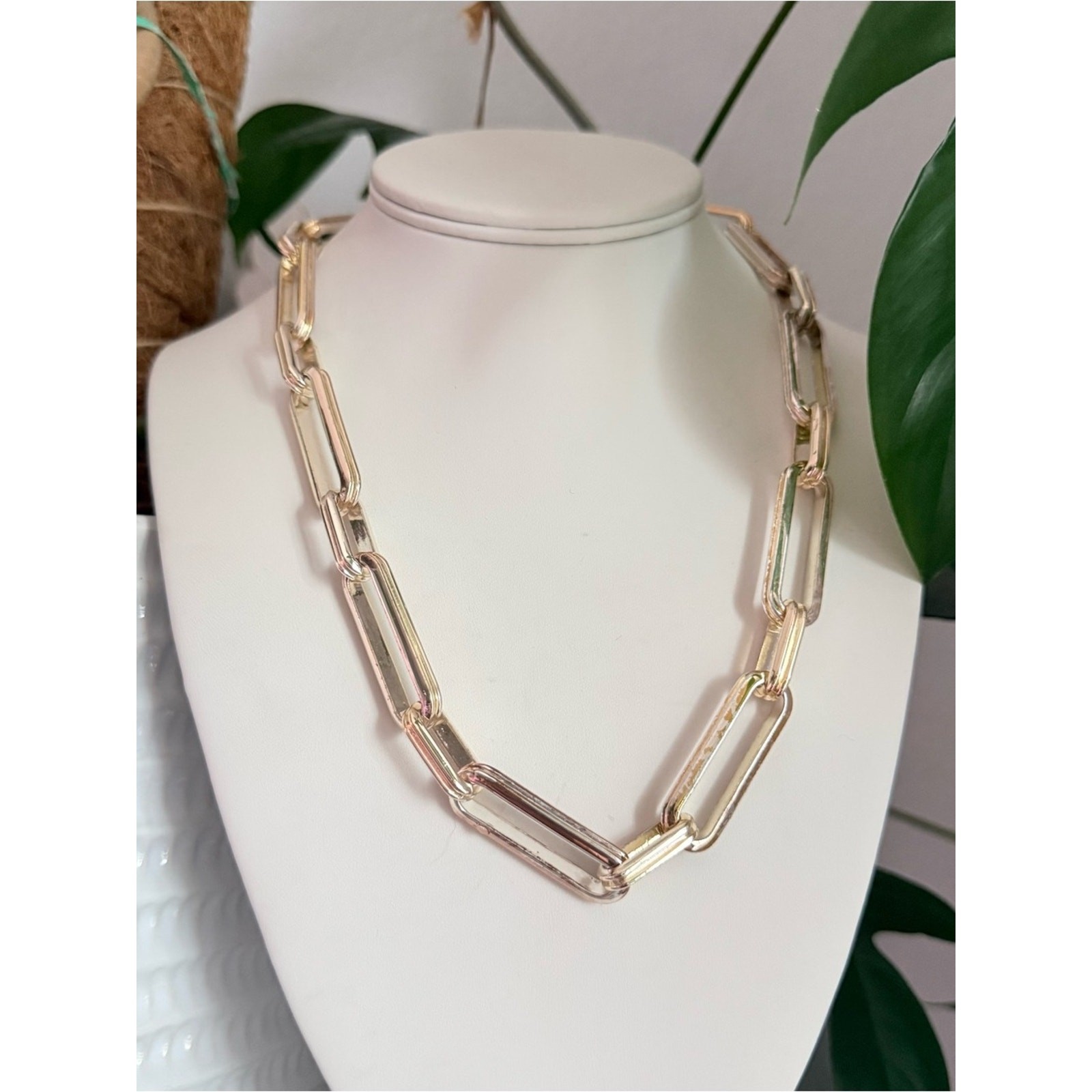 Jenny Bird Two Tone Large Paperclip Necklace