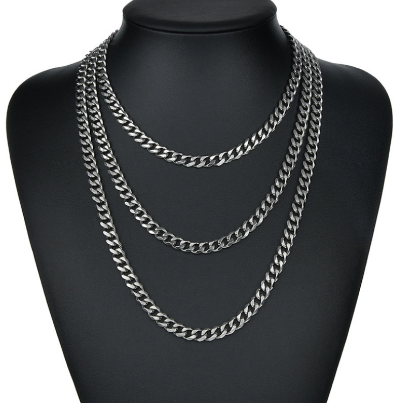 Men Women Stainless Steel 2.8/3.5/4.2/5mm Cuban Curb Chain Link Necklace 16-36″