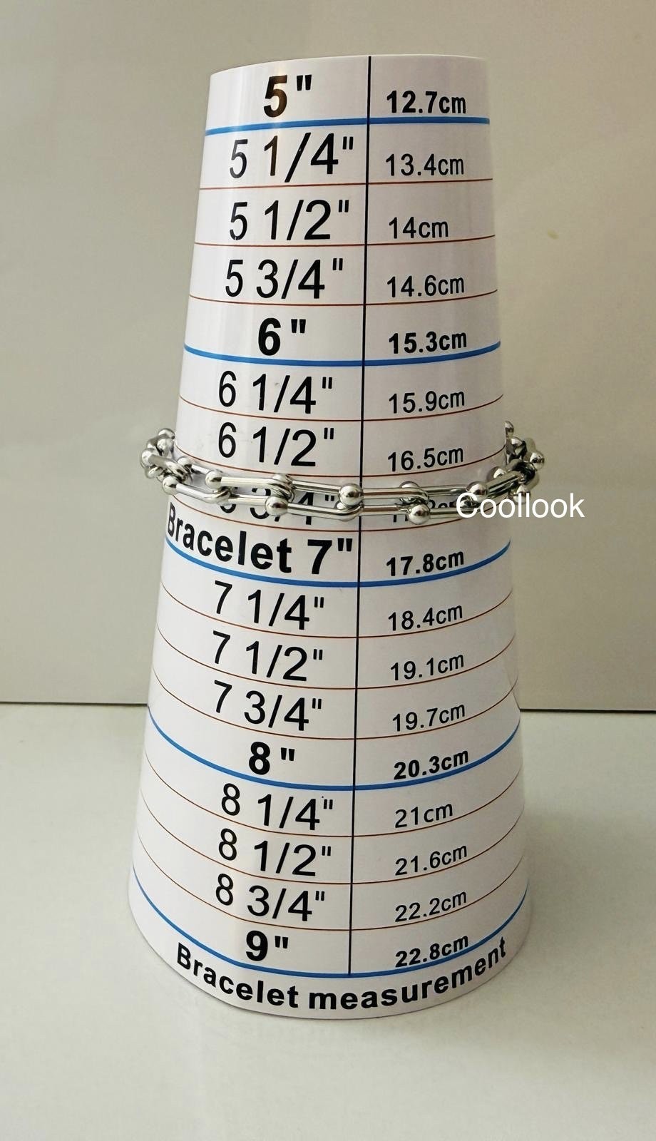 Stainless Steel Paperclip Link Bracelet Adjustable Chain Modern Unisex