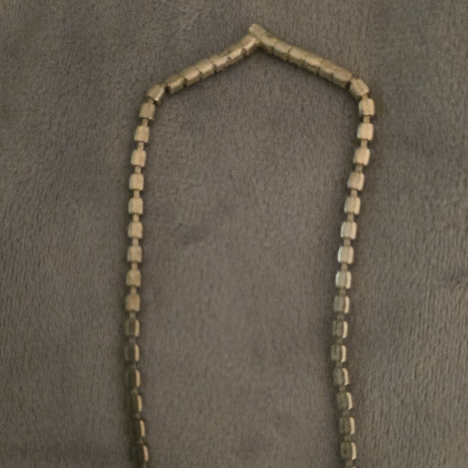 Silver Tone Clear Crystal Rhinestone Tennis Chain Necklace Prong Set Hook 14″
