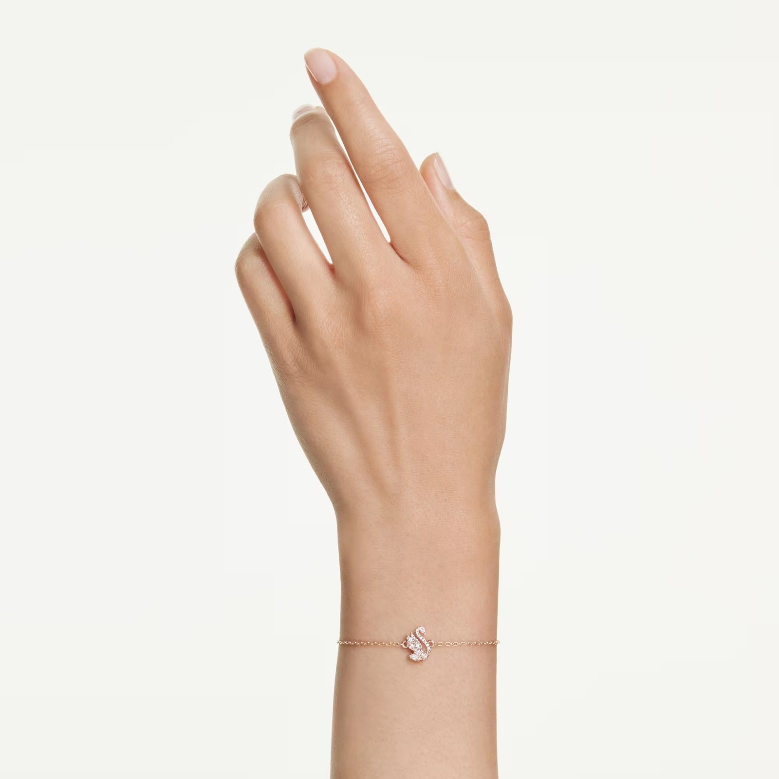 Swarovski Swan Bracelet Mixed Cuts, Swan, White, Rose Gold Tone Plated 5738202