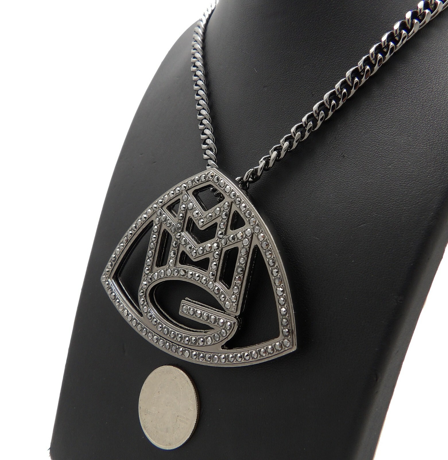 Iced MMG Maybach Music Pendant 6mm30″ Cuban Chain Hip Hop Necklace RC3373