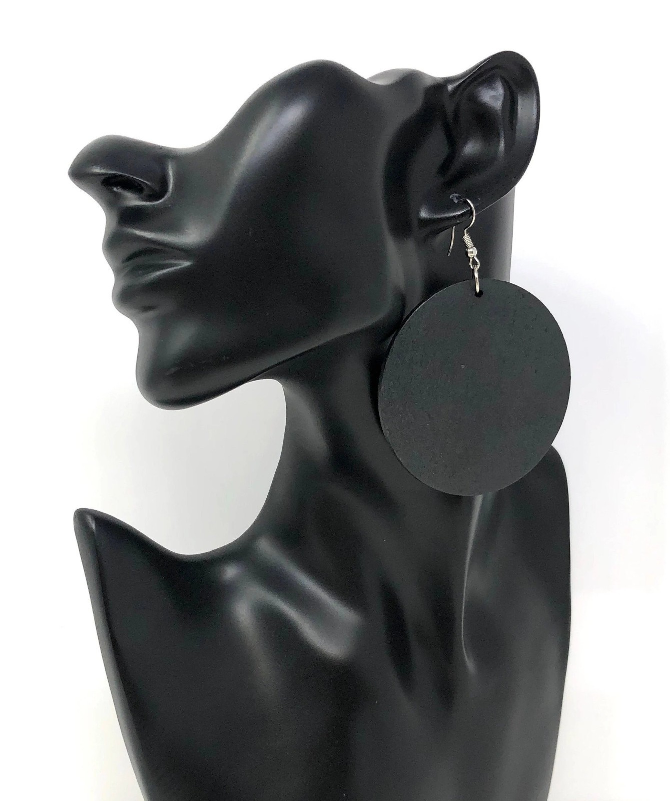 Boho Wooden Disc Earrings for Women – Handmade Afrocentric Dangle Jewelry