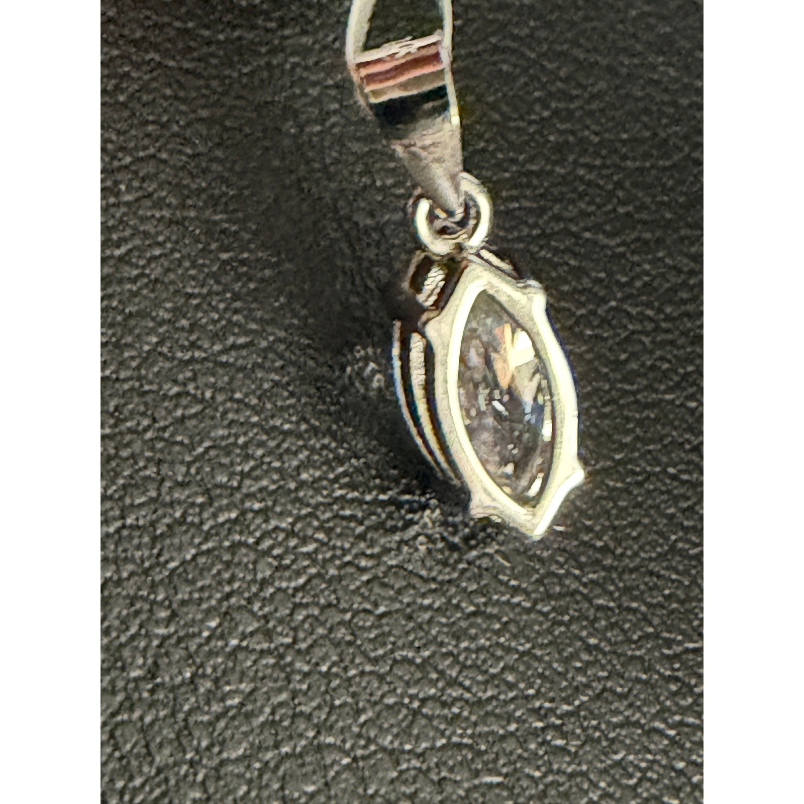 Moissanite Pendant Sterling Silver 1.0ct Marquise 925 GRA