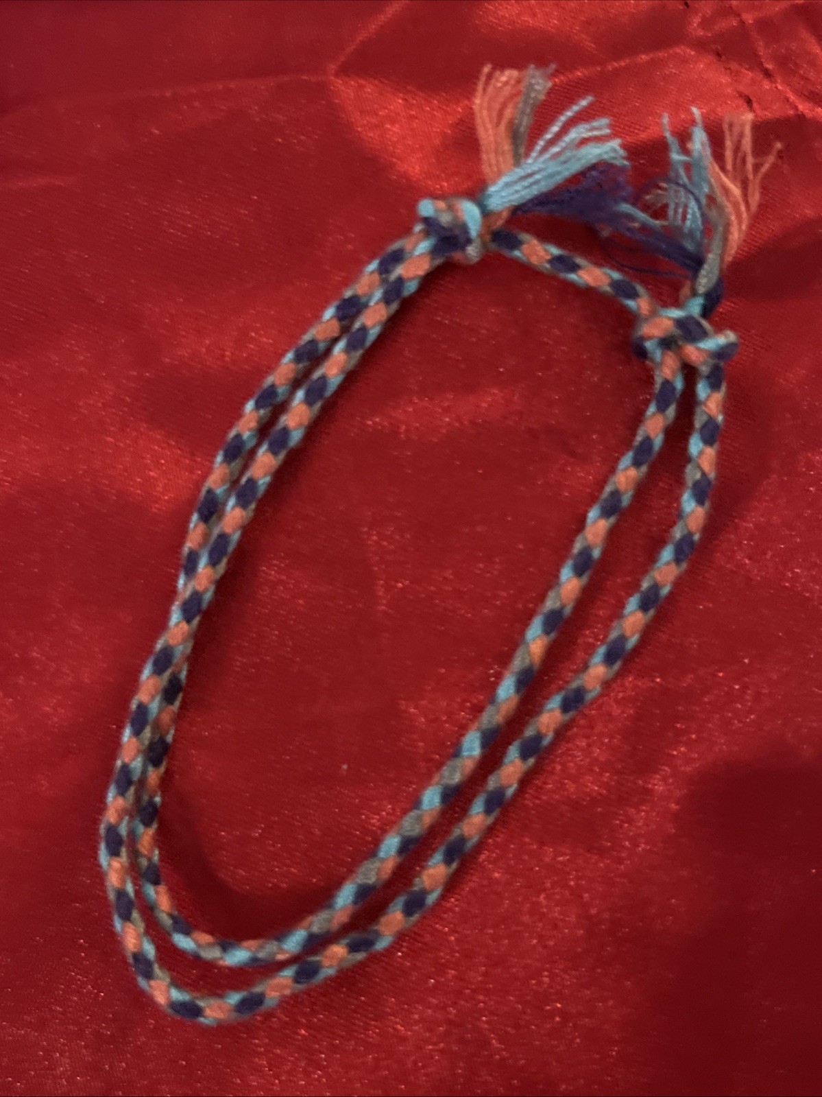 NEW BOHO BRAID THREAD FRIENDSHIP BRACELET ADJUSTABLE KNOT PURPLE PEACH AQUA NIP