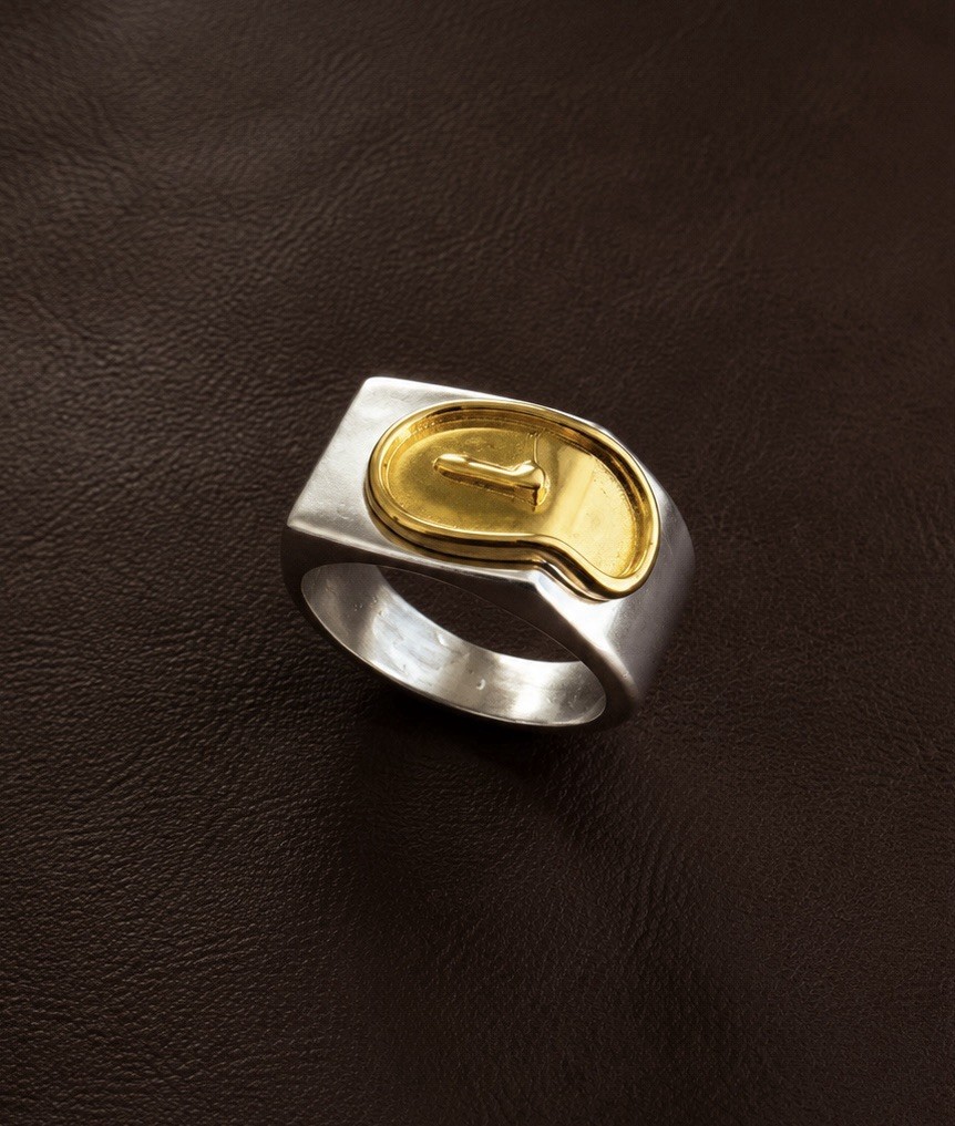 Museum Salvador Dali Sz 9 Melting Clock Ring Gold Surreal Silver Statement Boho