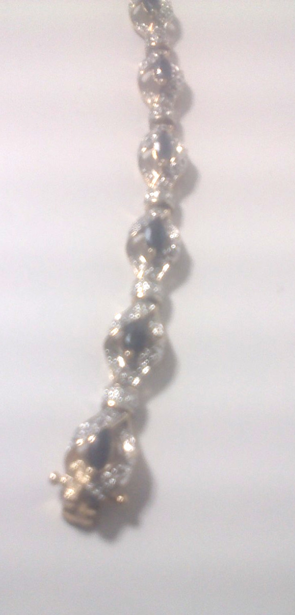 Ross-Simons Sterling Silver Vermeil Tennis Bracelet 92.5% Silver Gold Plated