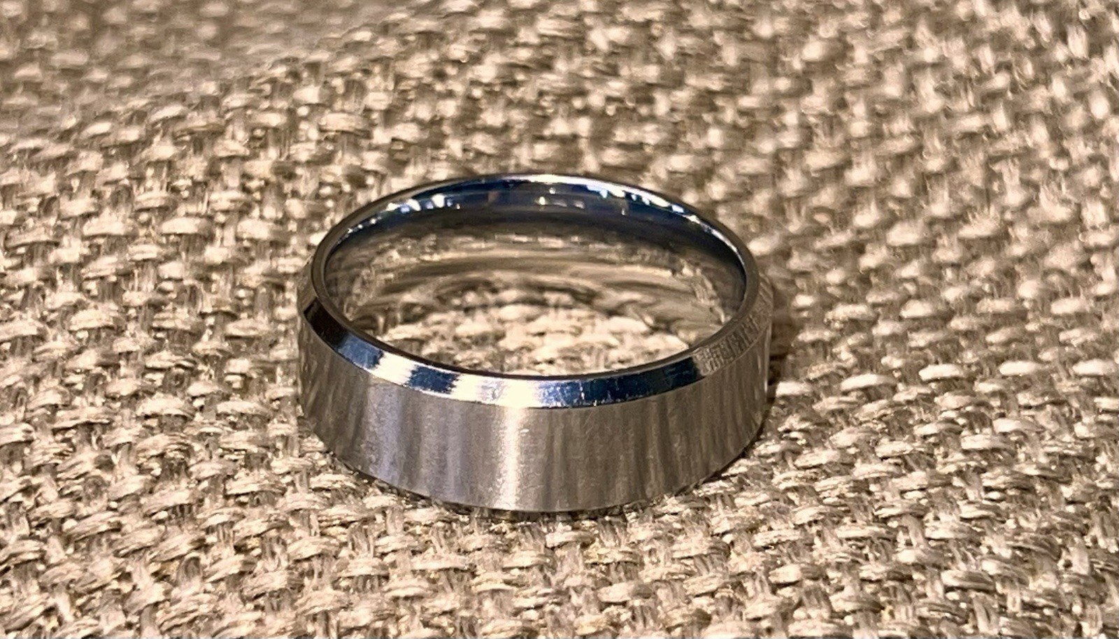 Stainless Steel Rings. Set Of 2. One With Cubic Zirconia Size10 The Other Size11