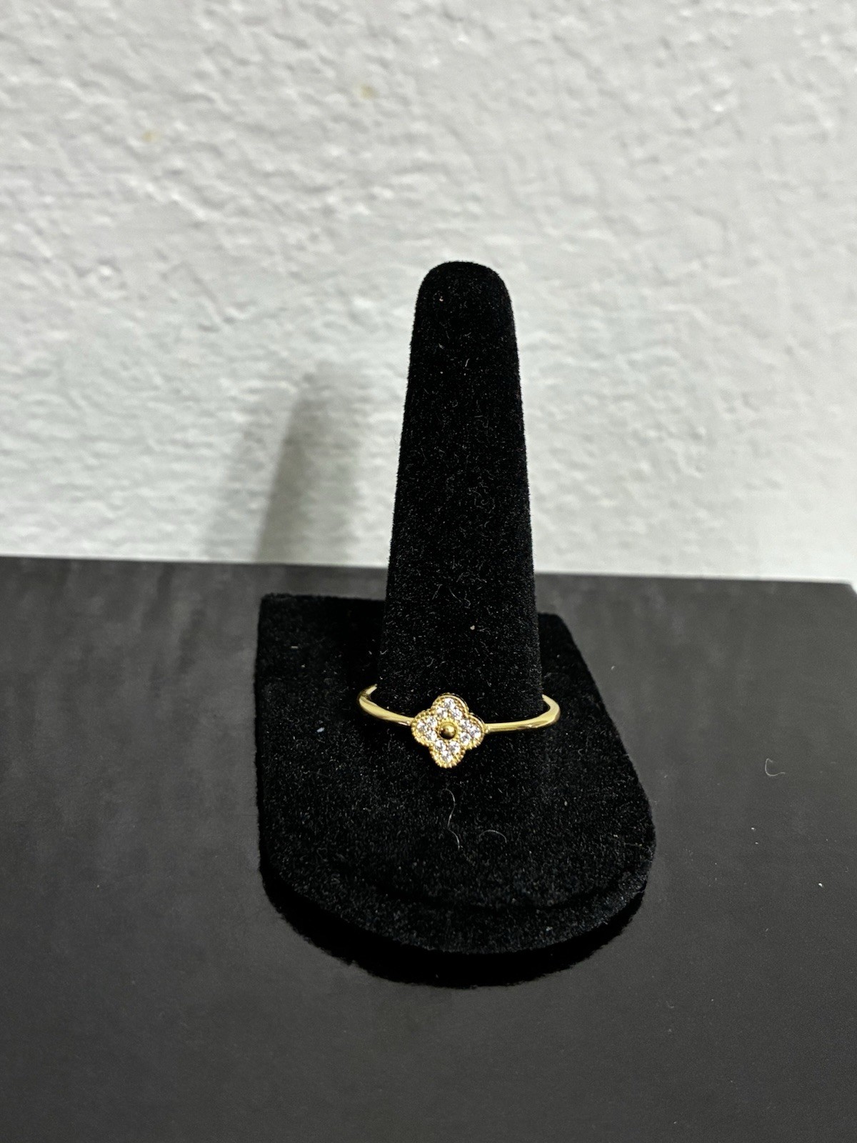 Sterling Silver 925 Gold Tone Flower Cluster Band Ring
